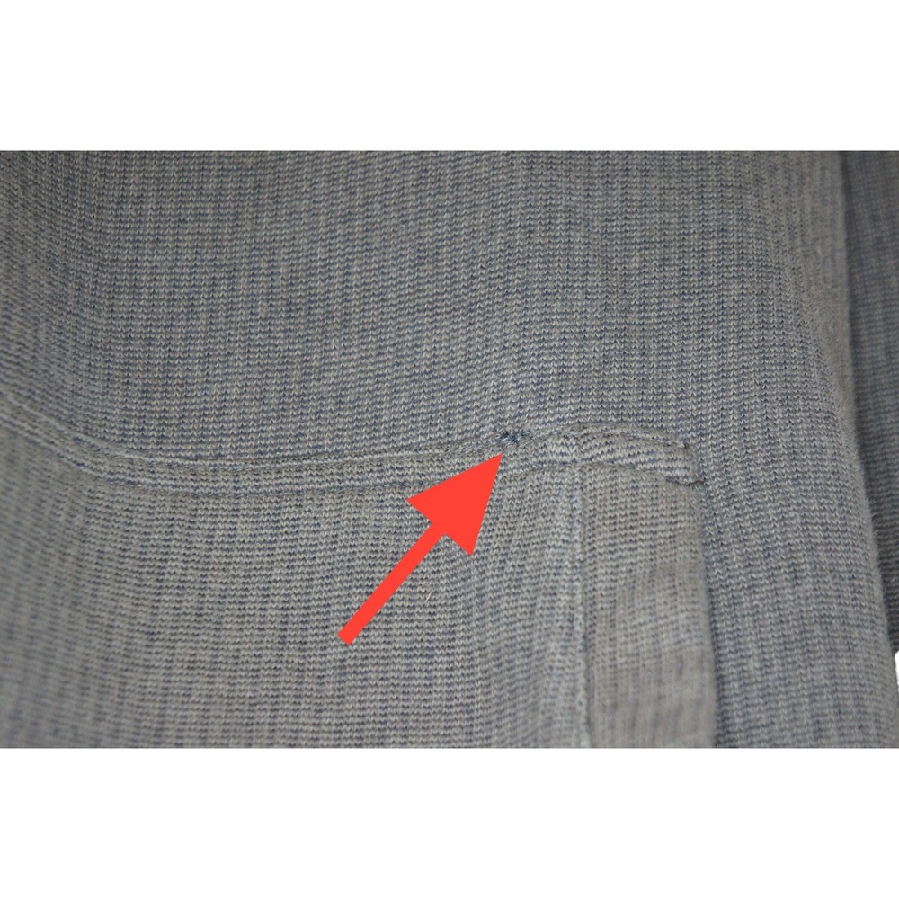 Billabong Hoodie Large Gray Waffle Knit Button Neck Pulover with Kangaroo Pocket - Picture 3 of 16